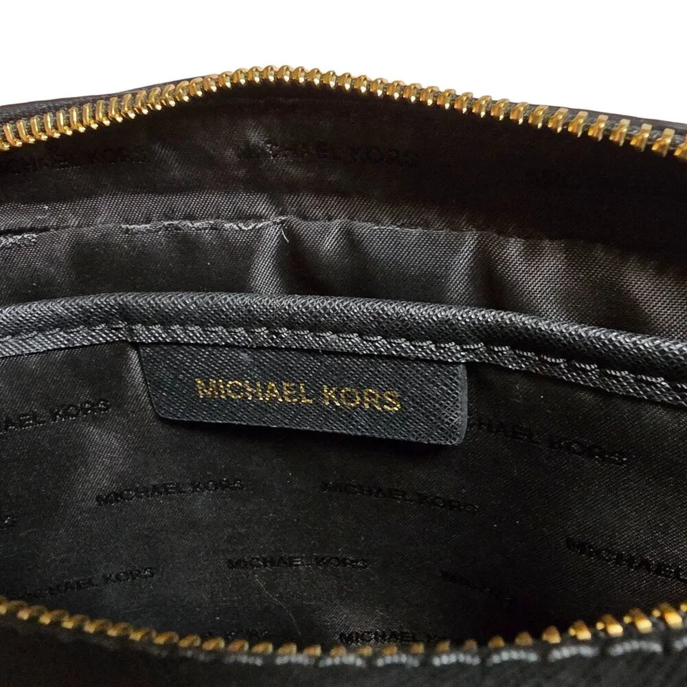 Michael Kors Black Crossbody with Gold Hardware Like‎ New Condition